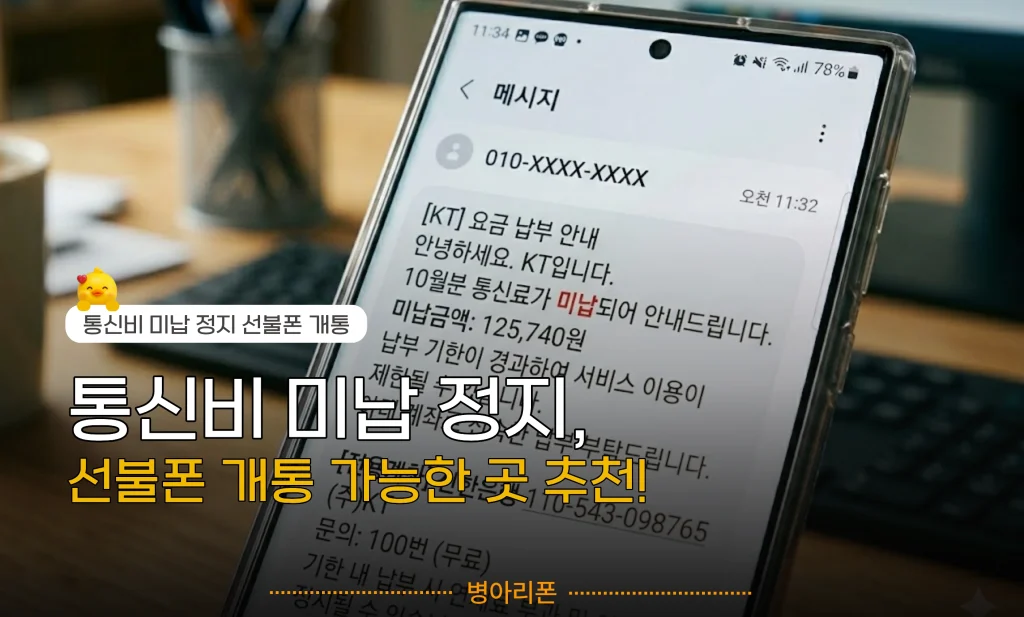 2026년 최신 통신비 미납 정지 시 본인 명의 선불폰 개통 가능한 곳 추천 안내
