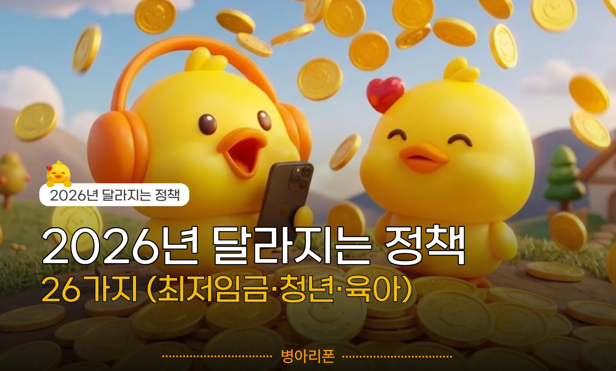 2026년 달라지는 정책 26가지 요약 (최저임금, 청년, 육아 혜택)