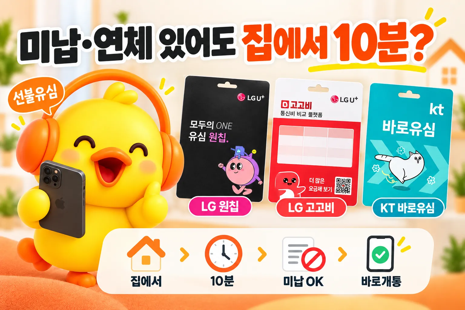 선불폰 개통 10분 — 미납·연체가 있어도 신용조회 없이 본인 명의로 개통